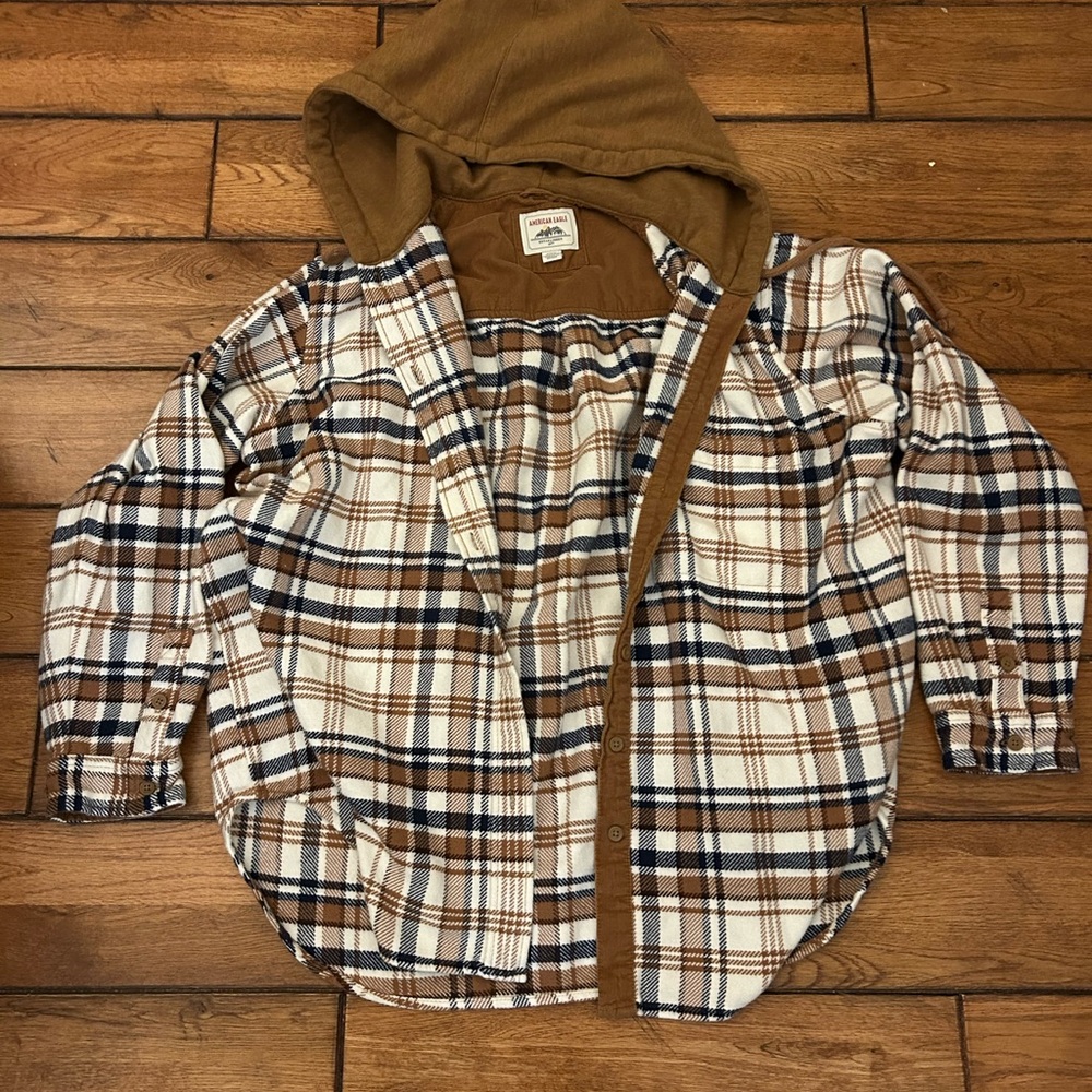 Plaid Kids Shirt with Hood